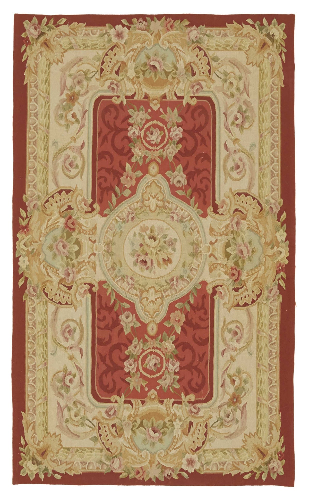 3x5 Floral Aubusson Kilim - 47445