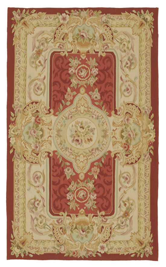 3x5 Floral Aubusson Kilim - 47445
