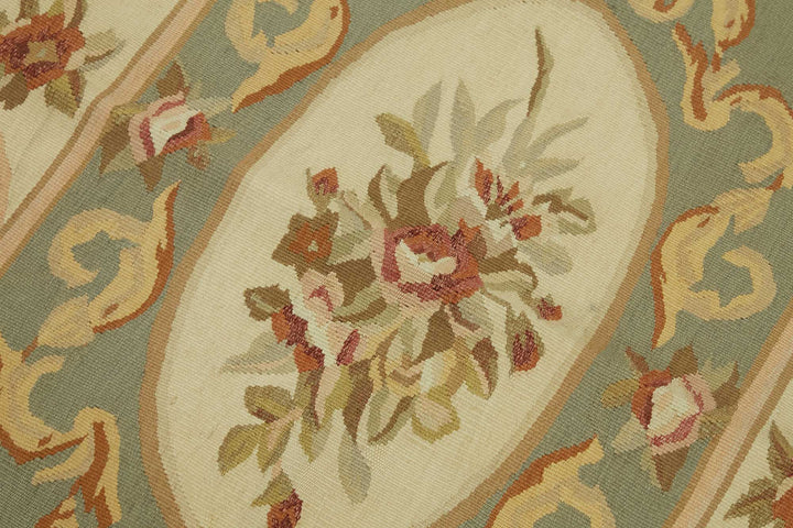 2x5 Floral Aubusson Kilim - 47446