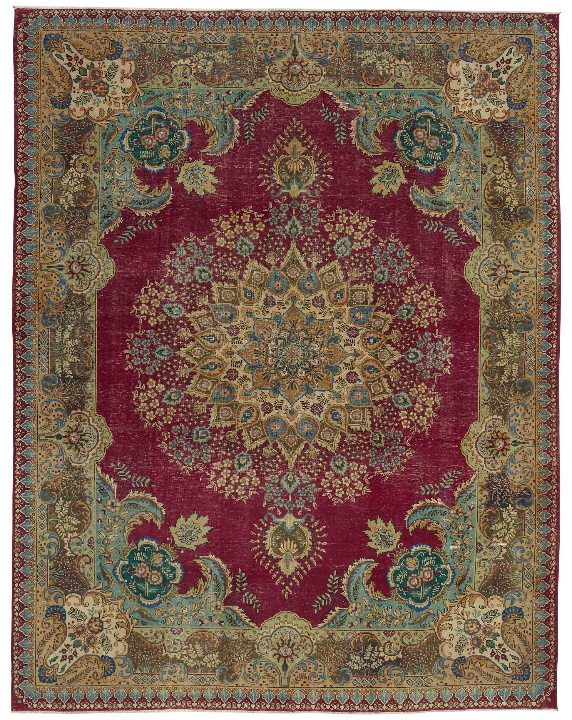 10x13 Vintage Hand-Knotted Rug - 47503