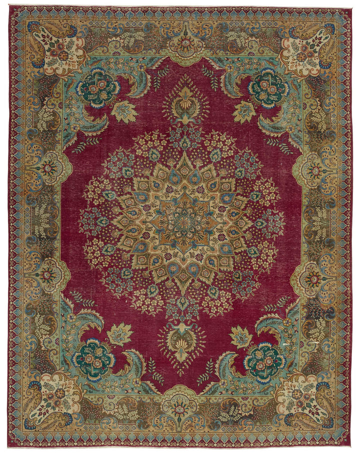 10x13 Vintage Hand-Knotted Rug - 47503