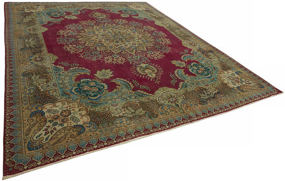 10x13 Vintage Hand-Knotted Rug - 47503