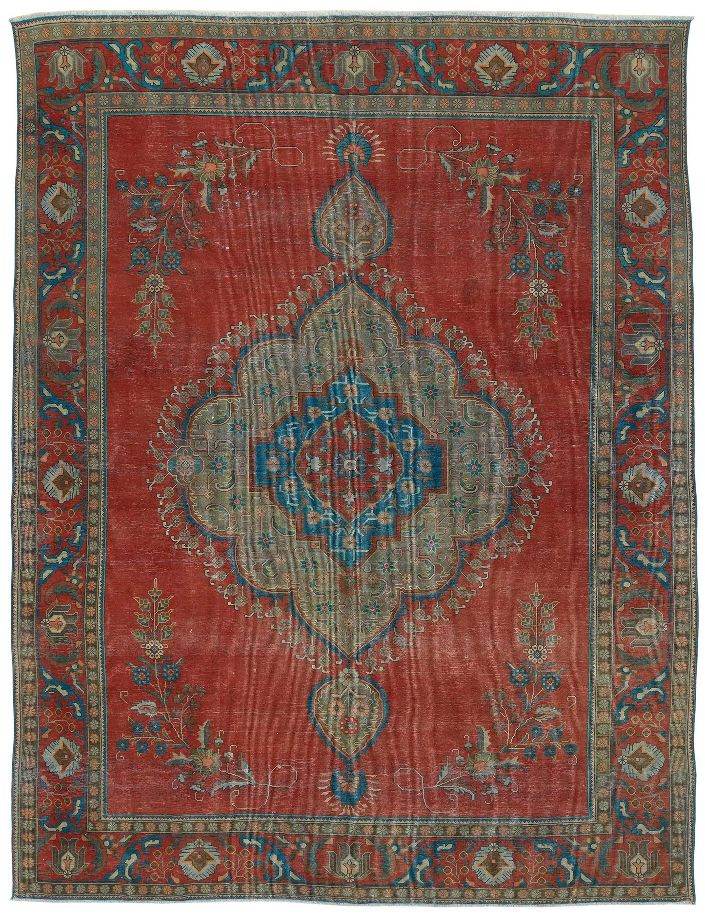 10x13 Vintage Hand-Knotted Rug - 47504
