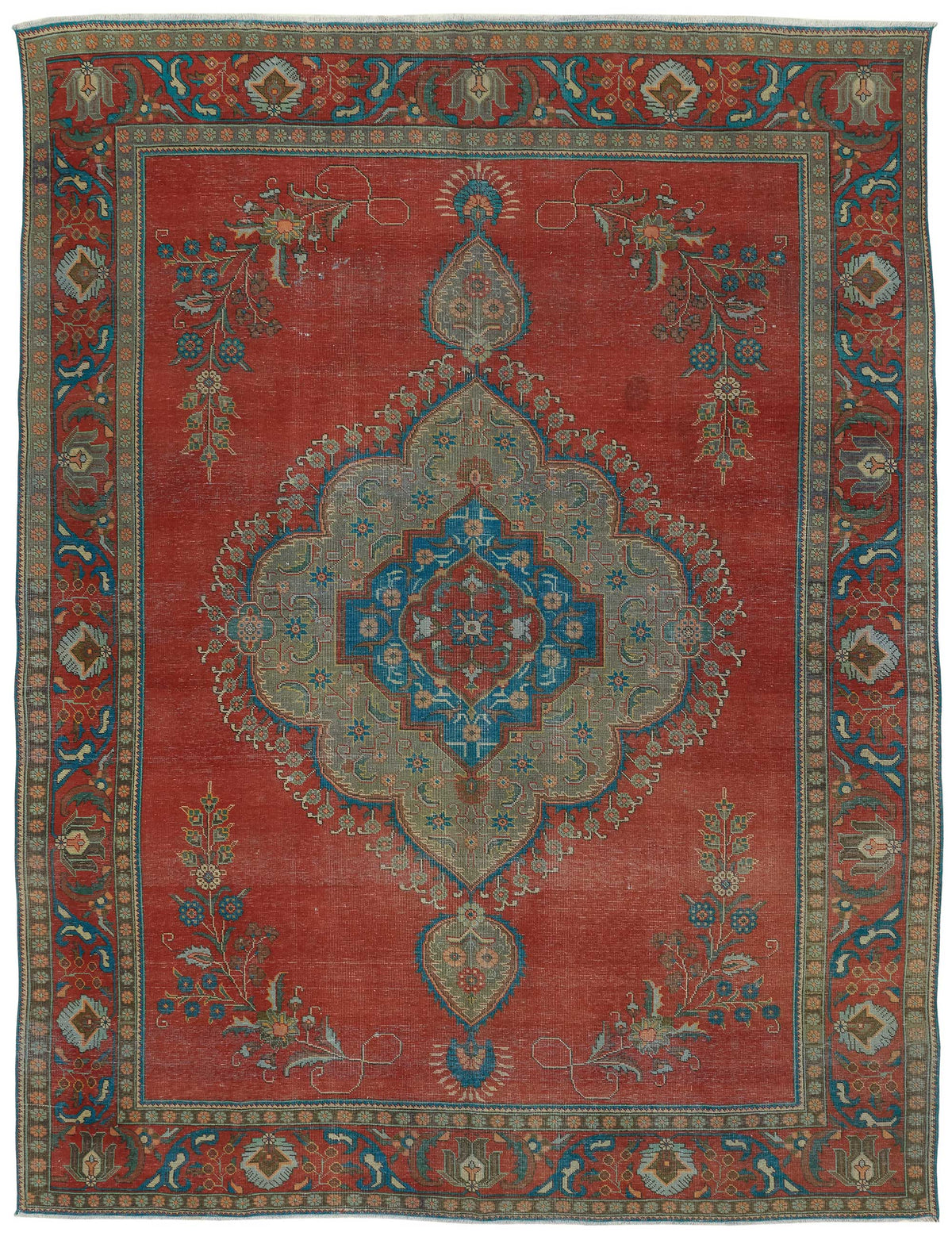 10x13 Vintage Hand-Knotted Rug - 47504