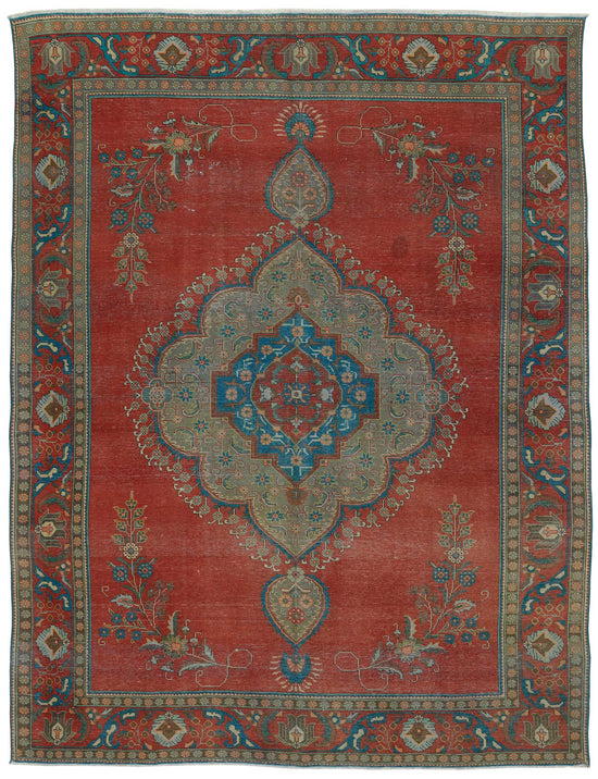 10x13 Vintage Hand-Knotted Rug - 47504