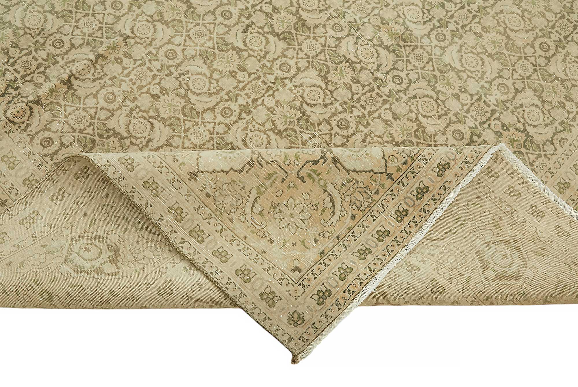 8x17 Vintage Hand-Knotted Rug - 47517