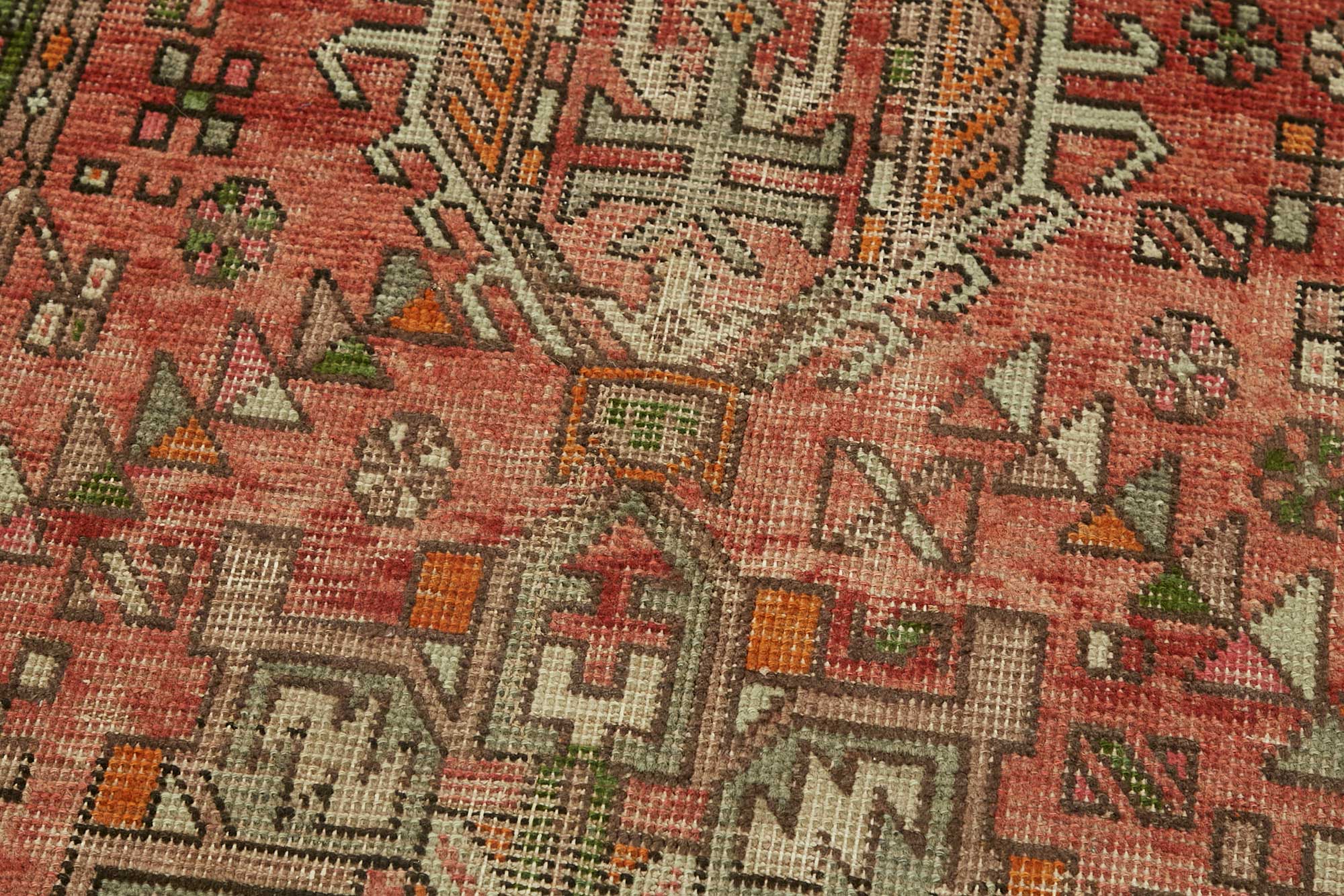 3x12 Vintage Hand-Knotted Rug - 47533