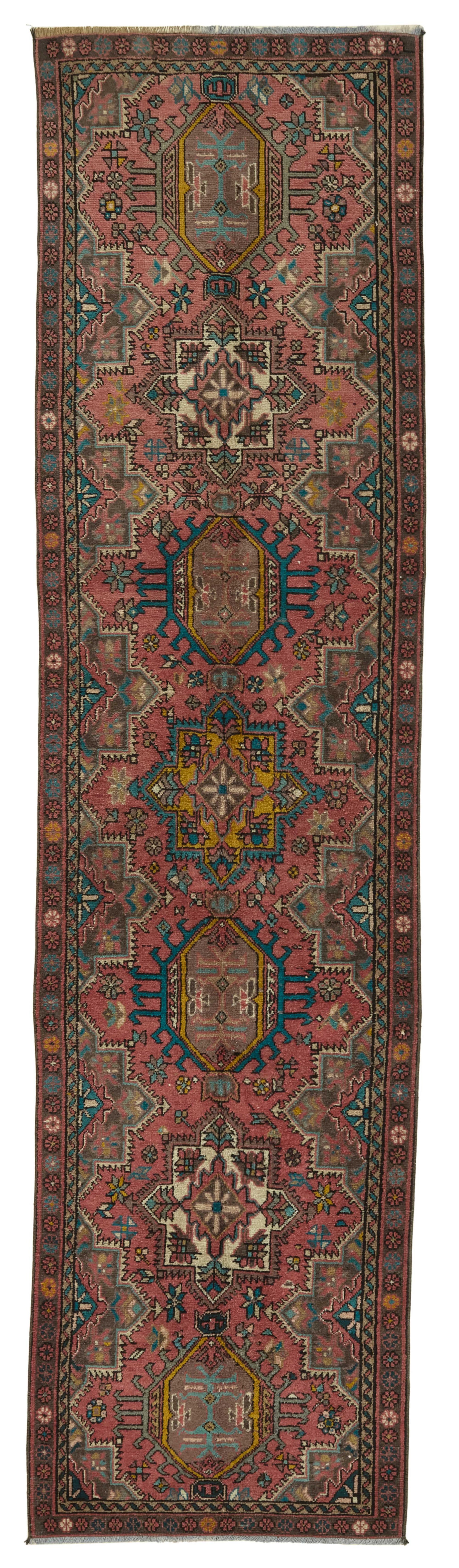 3x12 Vintage Hand-Knotted Rug - 47536