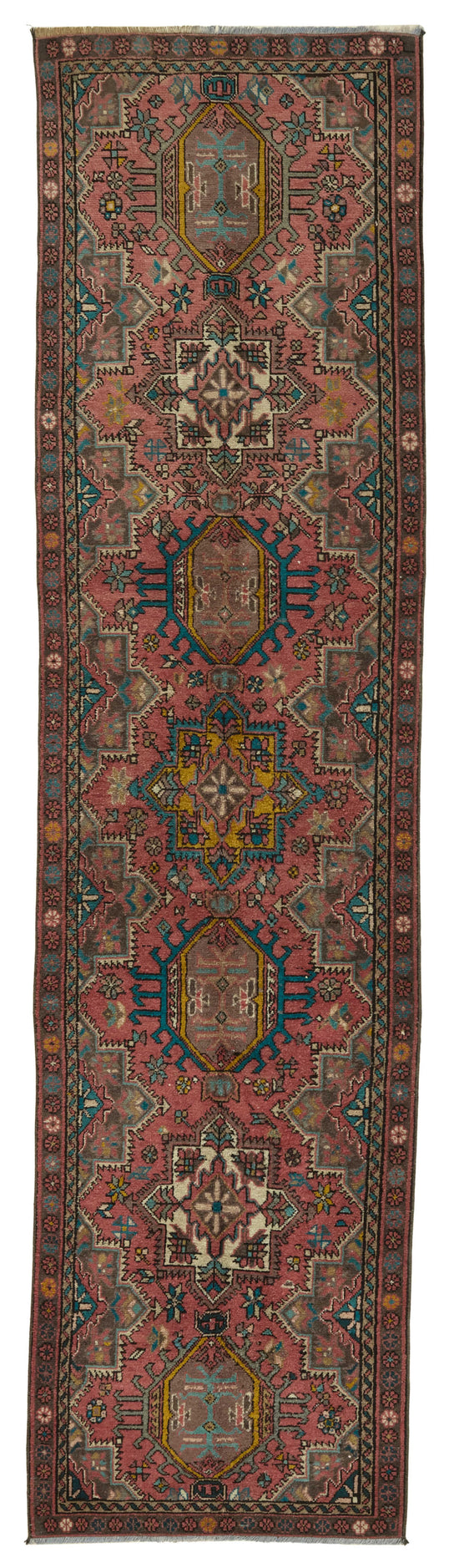 3x12 Vintage Hand-Knotted Rug - 47536