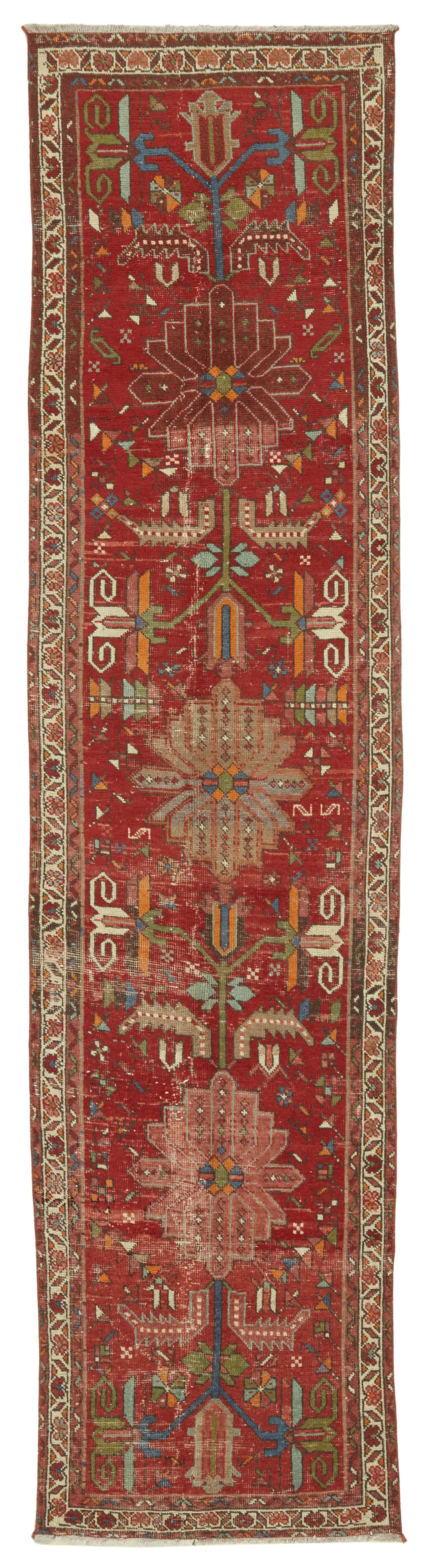 3x13 Vintage Hand-Knotted Rug - 47537