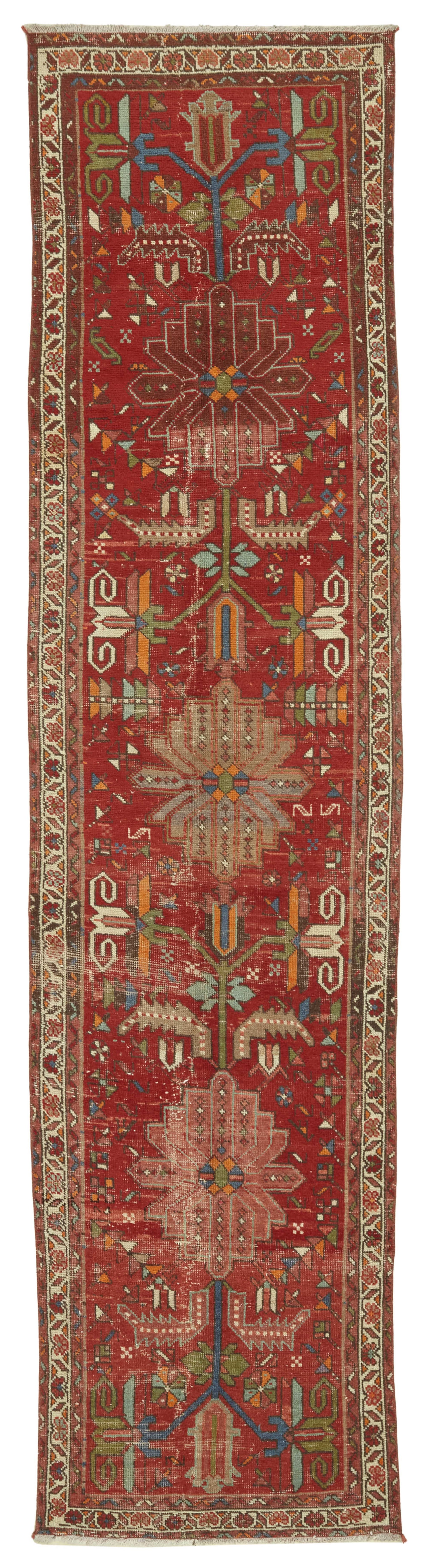 3x13 Vintage Hand-Knotted Rug - 47537