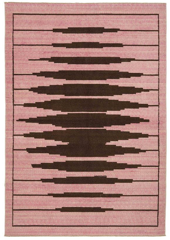 7x10 Hand-Knotted Wool Oushak Rug - 47689