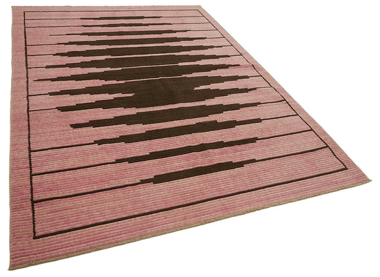 7x10 Hand-Knotted Wool Oushak Rug - 47689