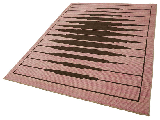 7x10 Hand-Knotted Wool Oushak Rug - 47689