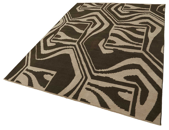 7x10 Hand-Knotted Wool Oushak Rug - 47691