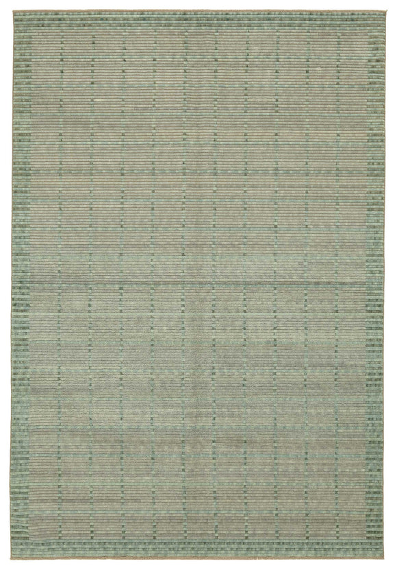 7x10 Hand-Knotted Wool Oushak Rug - 47692
