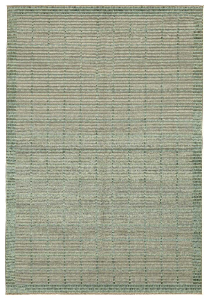 7x10 Hand-Knotted Wool Oushak Rug - 47692