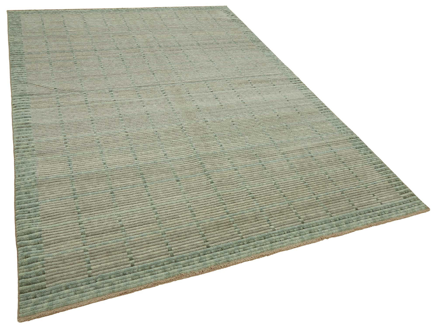 7x10 Hand-Knotted Wool Oushak Rug - 47692