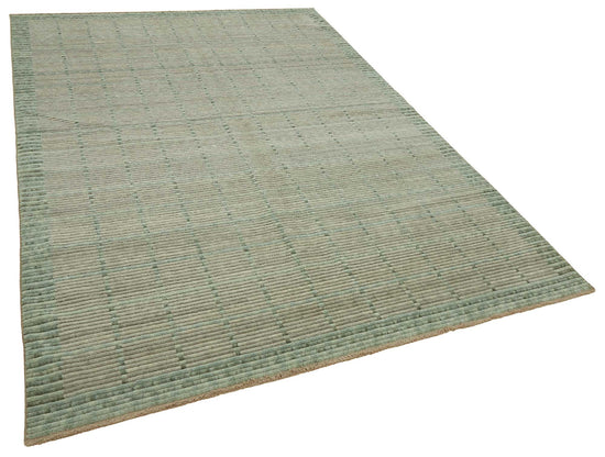 7x10 Hand-Knotted Wool Oushak Rug - 47692