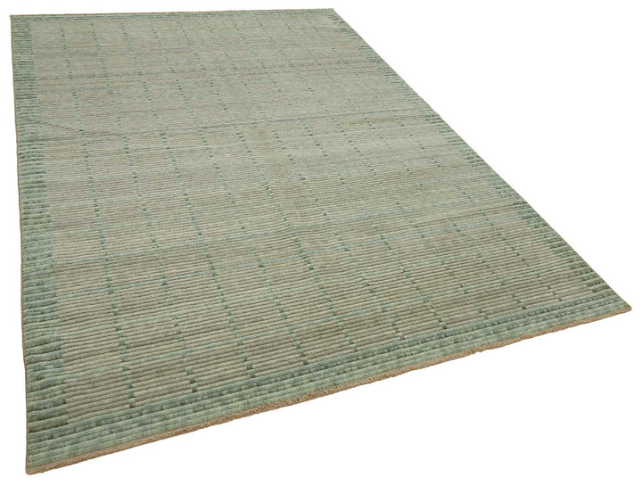 7x10 Hand-Knotted Wool Oushak Rug - 47692