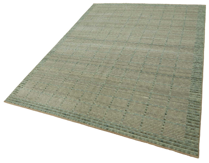 7x10 Hand-Knotted Wool Oushak Rug - 47692