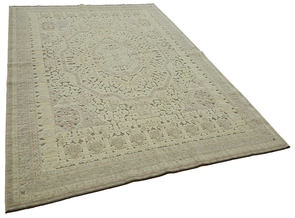 7x10 Hand-Knotted Wool Oushak Rug - 47694