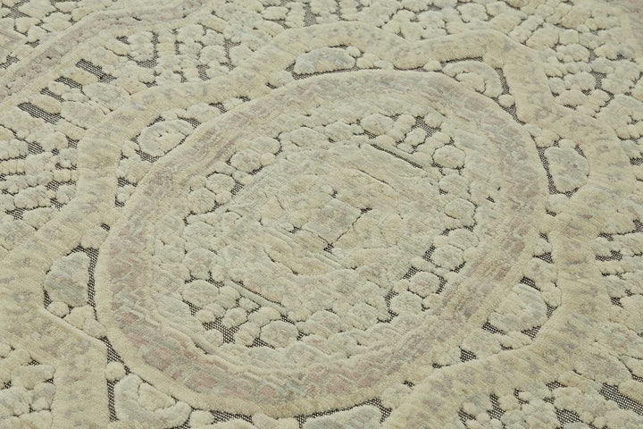 7x10 Hand-Knotted Wool Oushak Rug - 47694