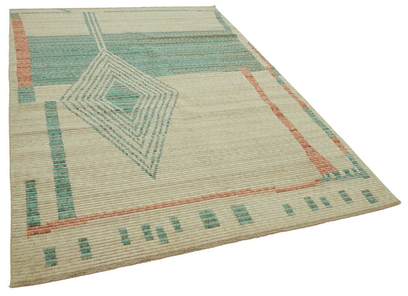 6x10 Hand-Knotted Wool Oushak Rug - 47695