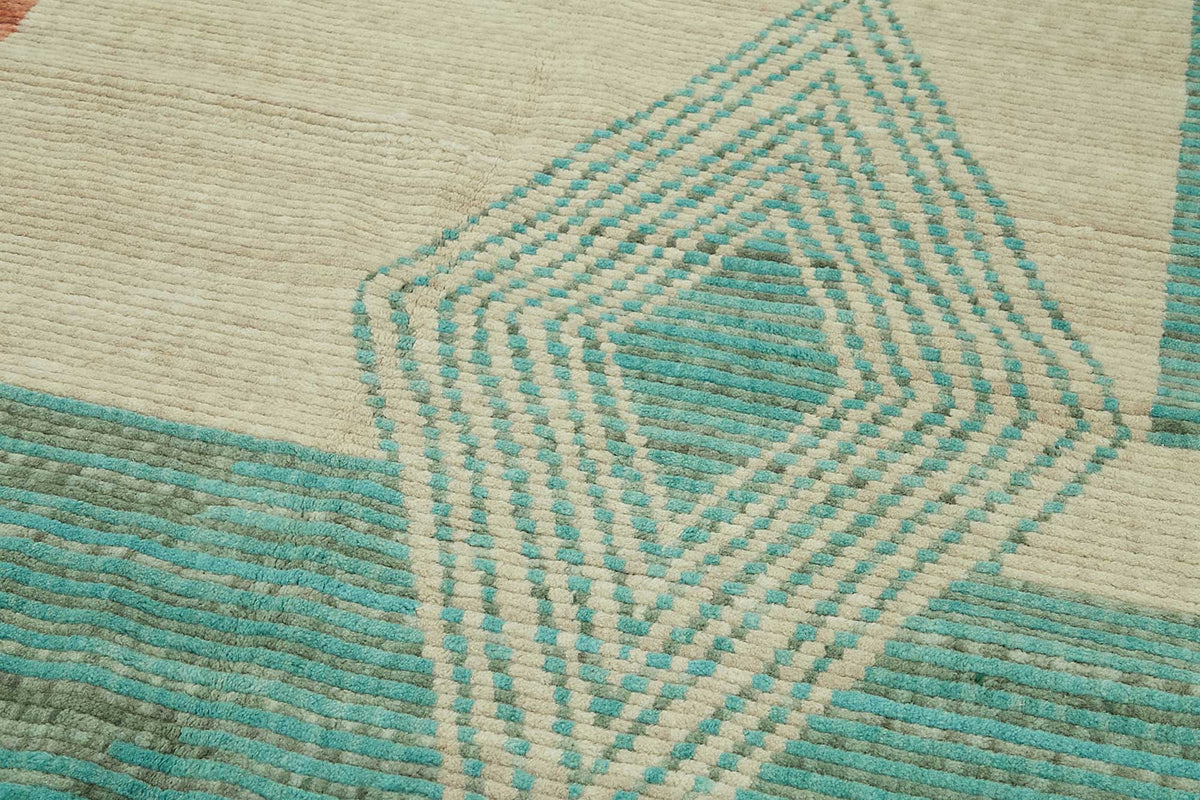 6x10 Hand-Knotted Wool Oushak Rug - 47695