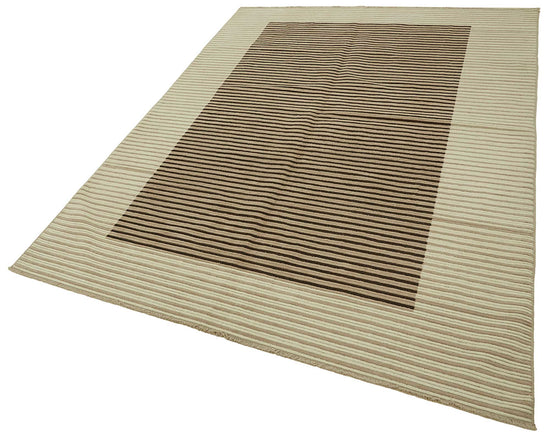 7x9 Hand-Knotted Wool Oushak Rug - 47699