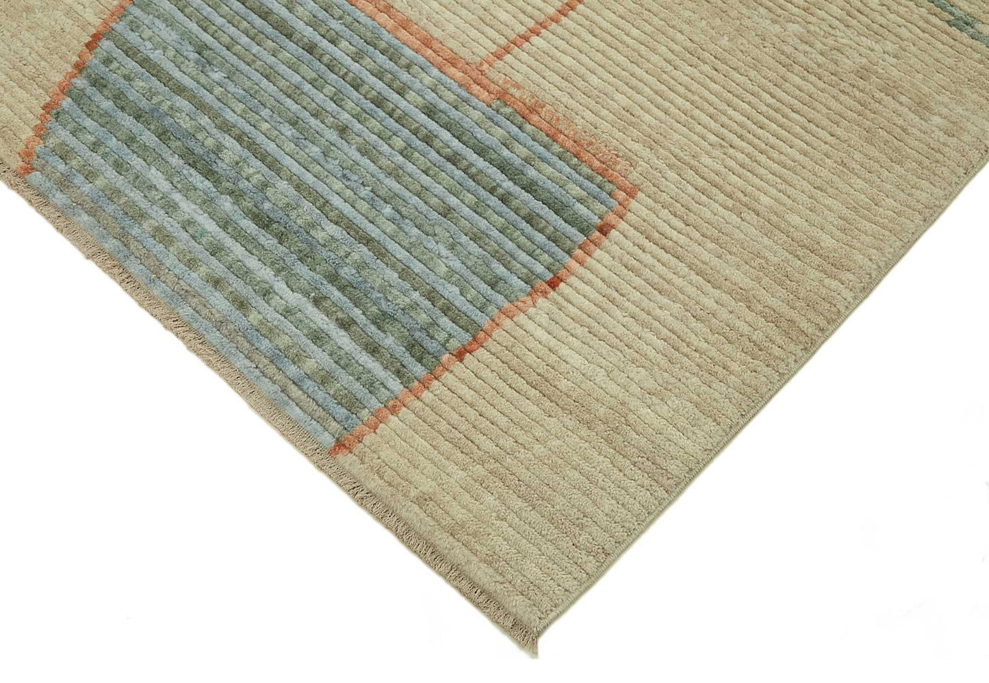 7x10 Hand-Knotted Wool Oushak Rug - 47700