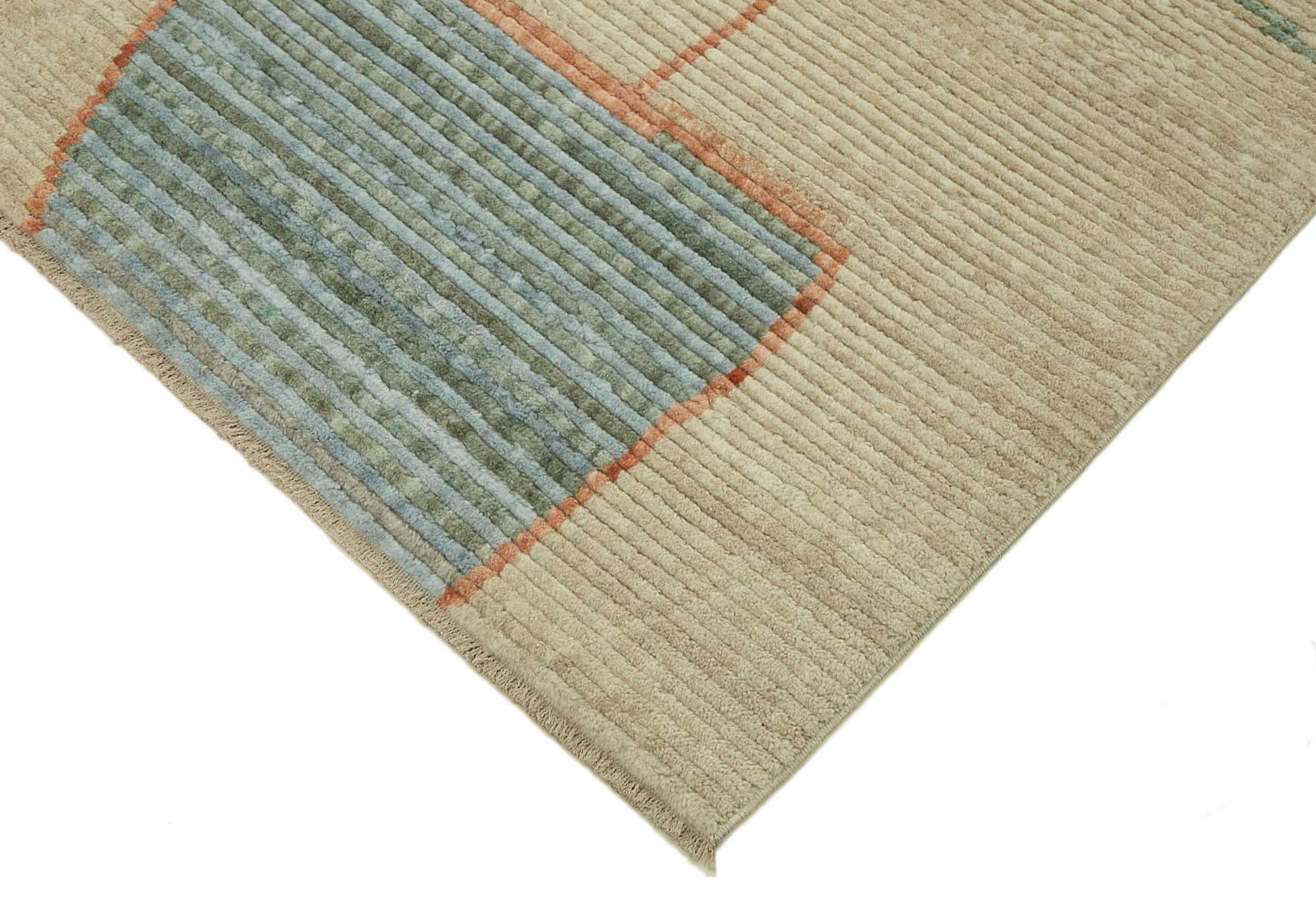 7x10 Hand-Knotted Wool Oushak Rug - 47700