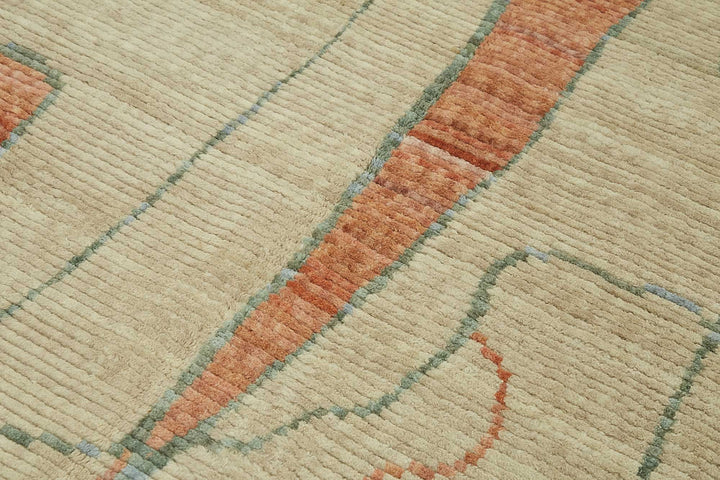 7x10 Hand-Knotted Wool Oushak Rug - 47700