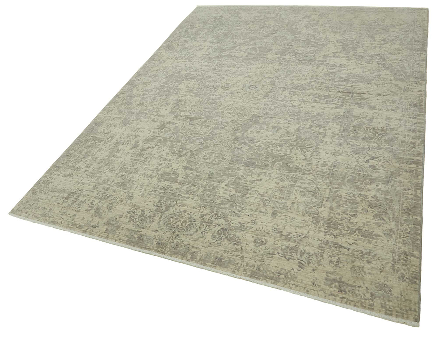 7x10 Hand-Knotted Wool Oushak Rug - 47701