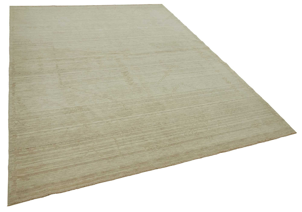 7x10 Hand-Knotted Wool Oushak Rug - 47702