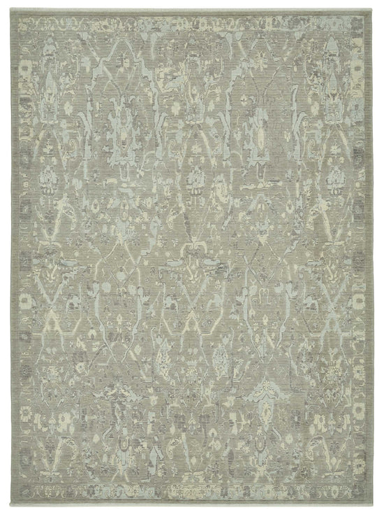 7x10 Hand-Knotted Wool Oushak Rug - 47704