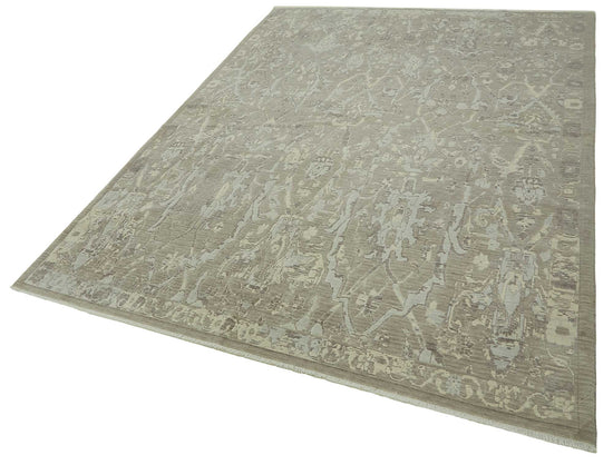 7x10 Hand-Knotted Wool Oushak Rug - 47704