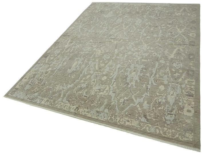 7x10 Hand-Knotted Wool Oushak Rug - 47704