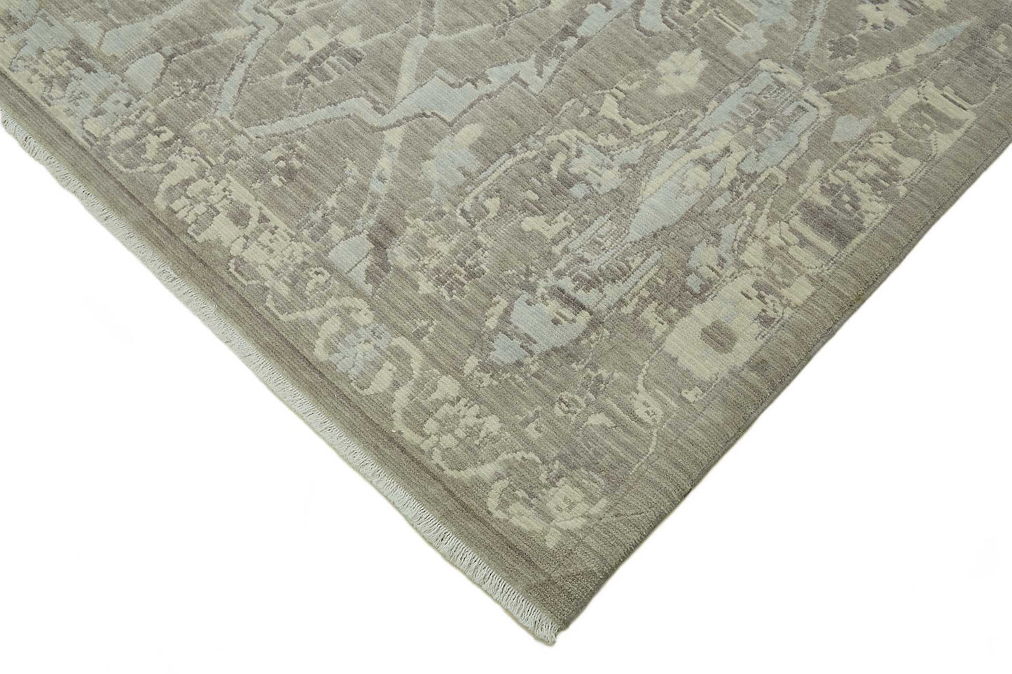 7x10 Hand-Knotted Wool Oushak Rug - 47704