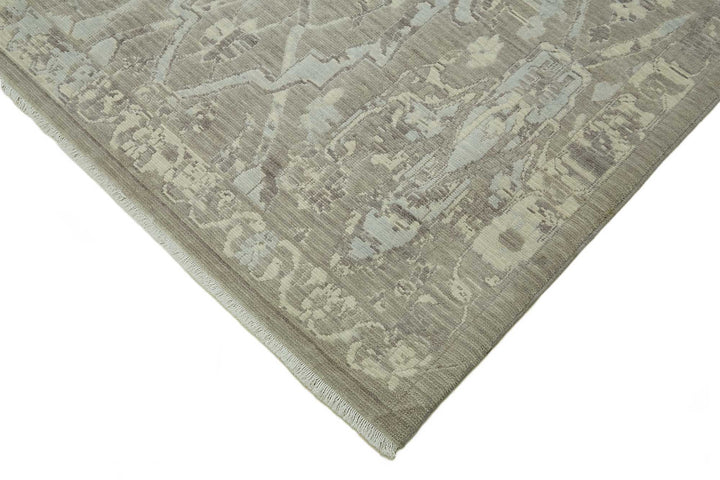 7x10 Hand-Knotted Wool Oushak Rug - 47704