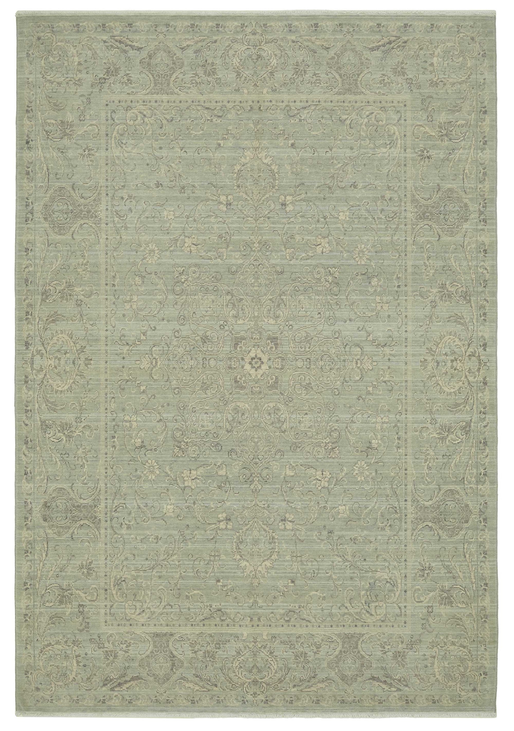 7x10 Hand-Knotted Wool Oushak Rug - 47706