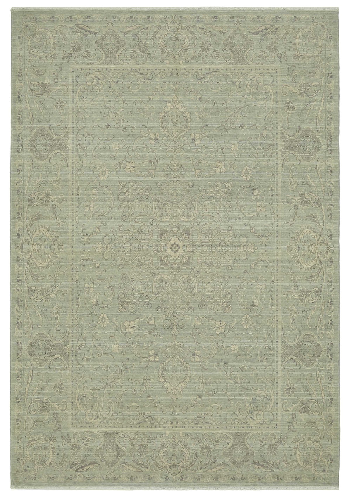 7x10 Hand-Knotted Wool Oushak Rug - 47706