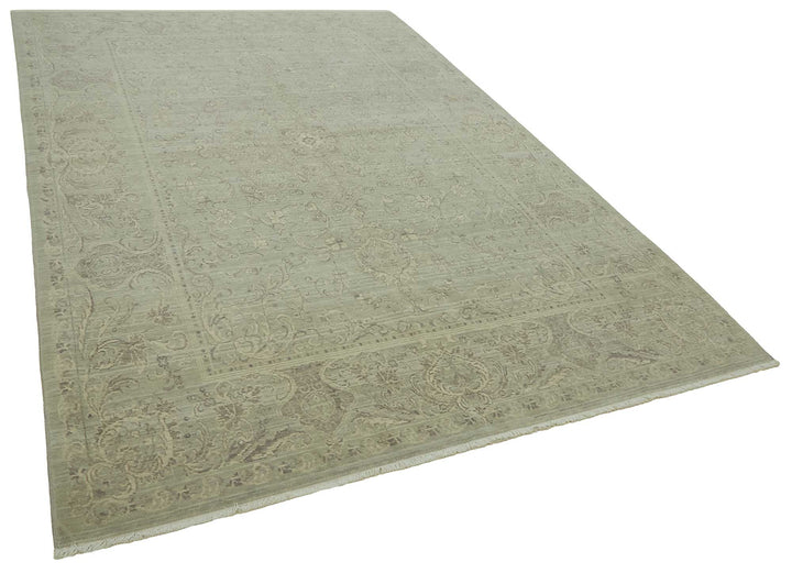 7x10 Hand-Knotted Wool Oushak Rug - 47706