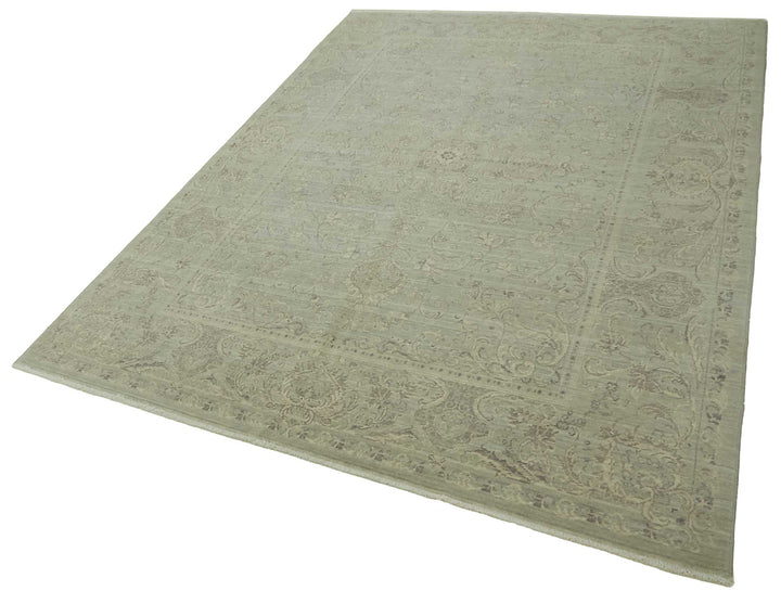 7x10 Hand-Knotted Wool Oushak Rug - 47706