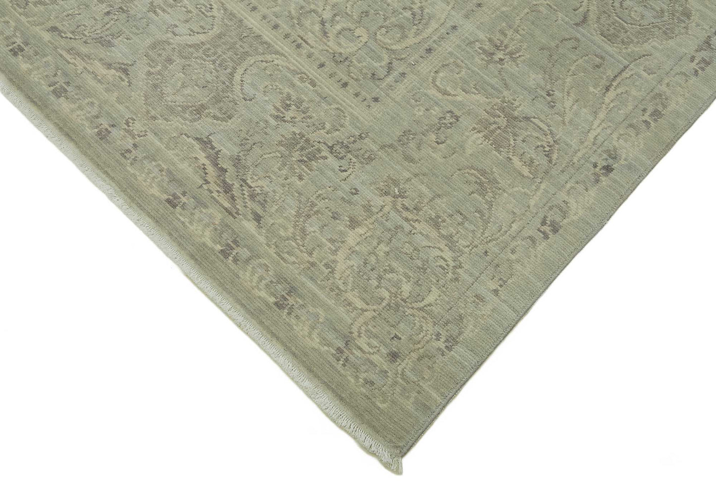 7x10 Hand-Knotted Wool Oushak Rug - 47706