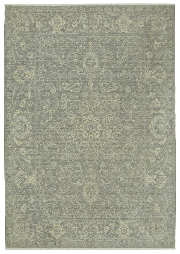7x10 Hand-Knotted Wool Oushak Rug - 47708