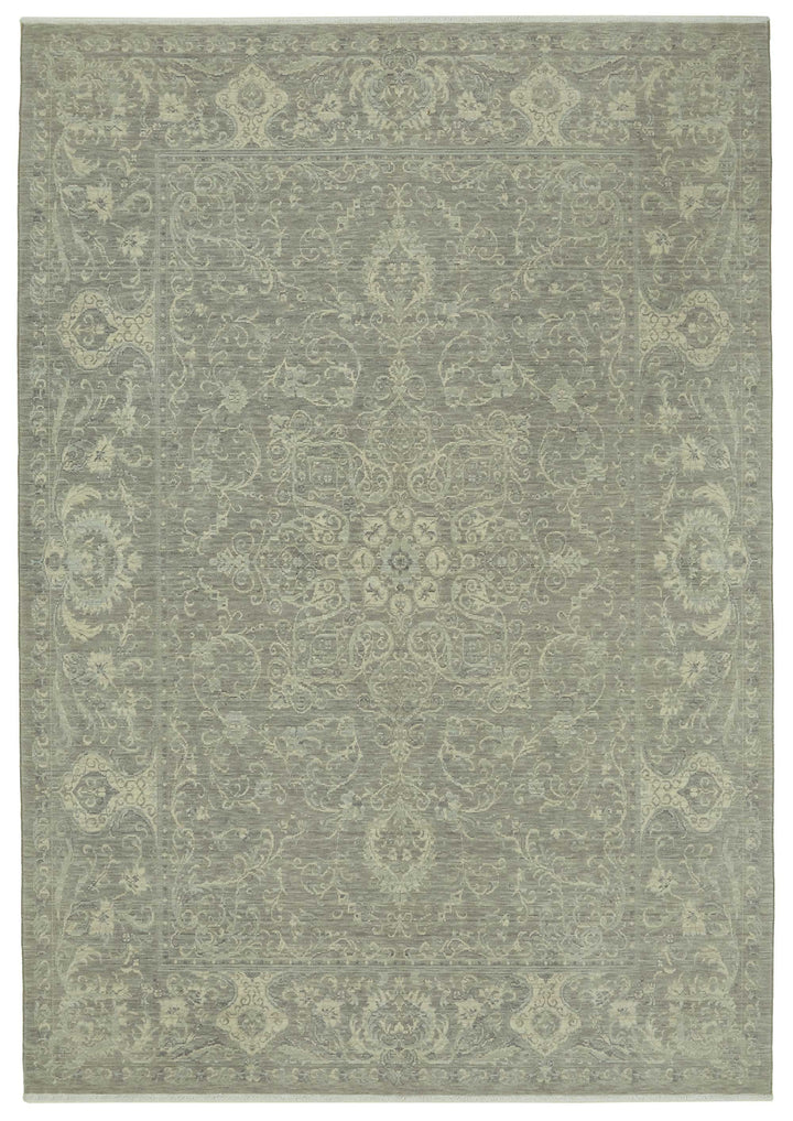 7x10 Hand-Knotted Wool Oushak Rug - 47708