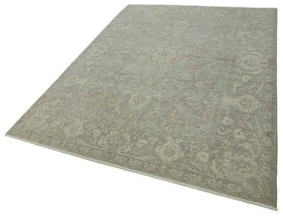 7x10 Hand-Knotted Wool Oushak Rug - 47708