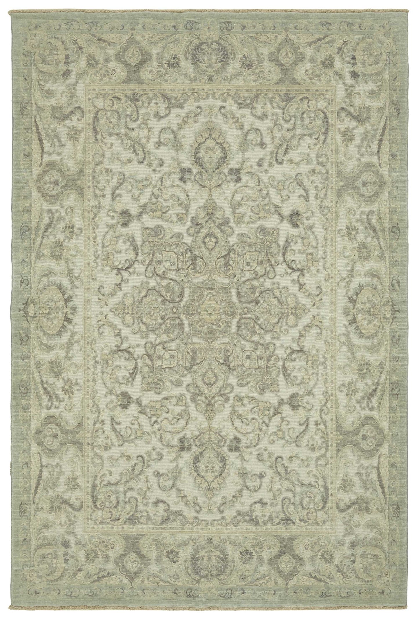 6x10 Hand-Knotted Wool Oushak Rug - 47709