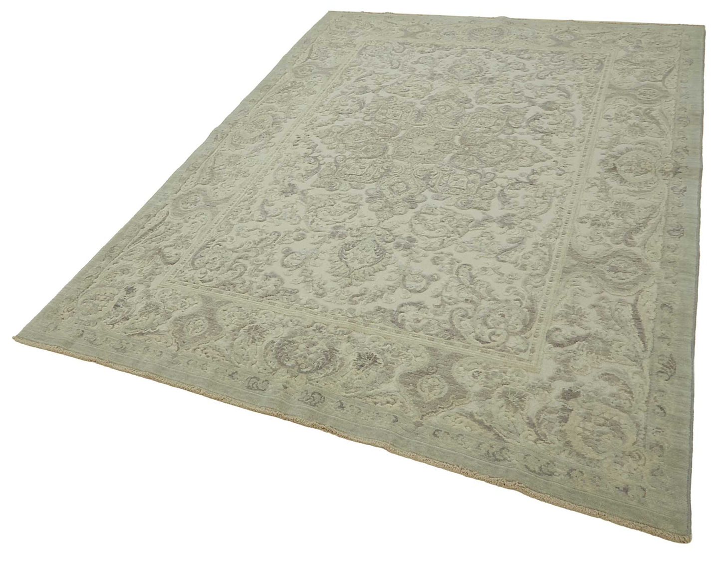 6x10 Hand-Knotted Wool Oushak Rug - 47709